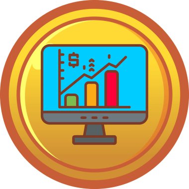 Bir bilgisayar simgesinin vektör illüstrasyonu