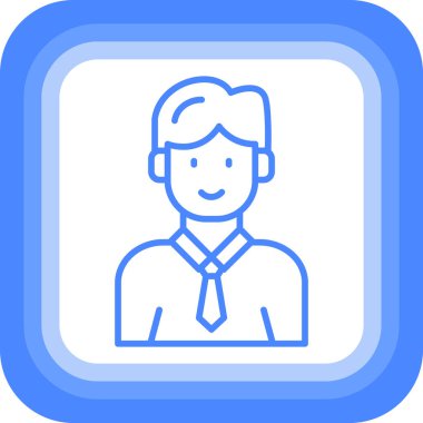 İş adamı. Web simgesi basit illüstrasyon