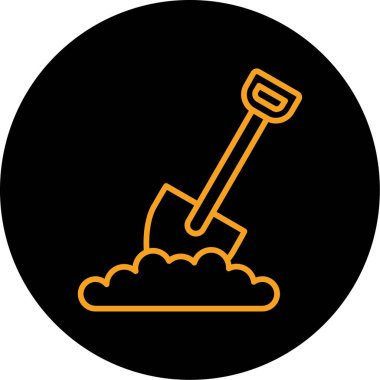 kürek simgesi vektör illüstrasyonu