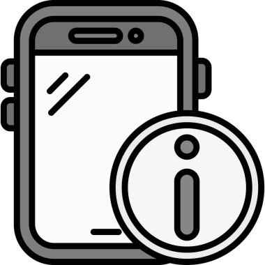 cep telefonu simgesi basit vektör çizimi