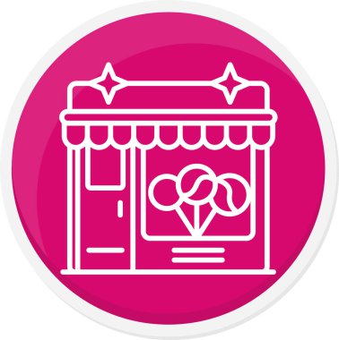 Dükkan. Web simgesi basit illüstrasyon
