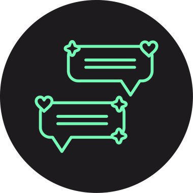 Sohbet simgesinin vektör illüstrasyonu