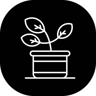 Bir pot simgesinin vektör illüstrasyonu