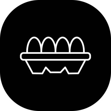 Yumurta simgesi, vektör illüstrasyonu basit tasarım