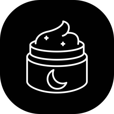 Ay ve gece ikonunun vektör çizimi. Ağ için ay ve yıldız koleksiyonu.