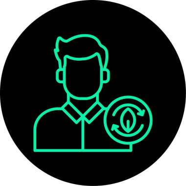 İnsan simgesinin vektör illüstrasyonu