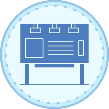 Reklam panosu. Web simgesi basit illüstrasyon