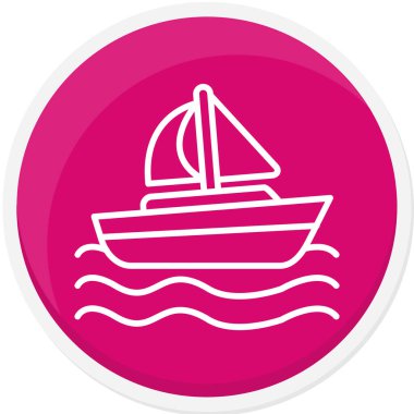 Modern b 'nin vektör illüstrasyonu yatın simgesinden yoksun