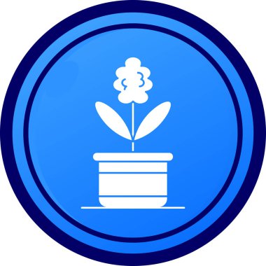 çiçek simgesi, basit vektör illüstrasyonu