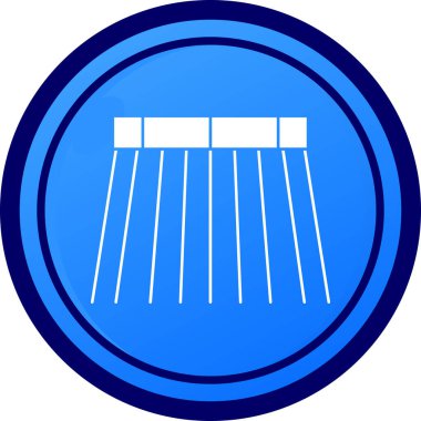 Mavi simgenin vektör illüstrasyonu