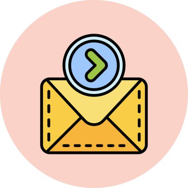 E-posta. Web simgesi basit illüstrasyon