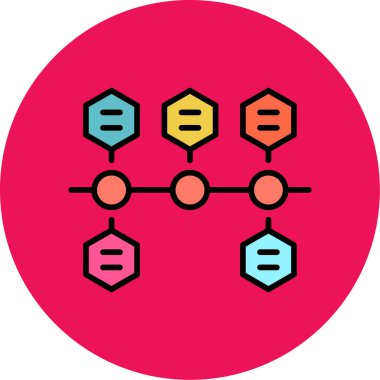 Molekül. Web simgesi basit illüstrasyon