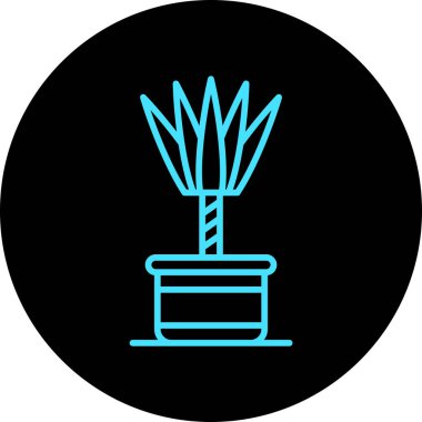 Bir kaktüs simgesinin vektör çizimi