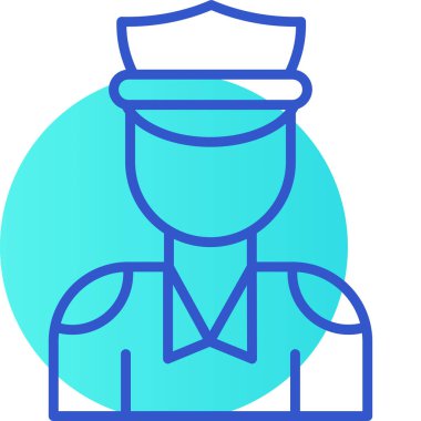 Polis memurunun vektör çizimi