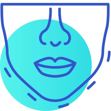 yüz maskesi simgesi, vektör illüstrasyon tasarımı