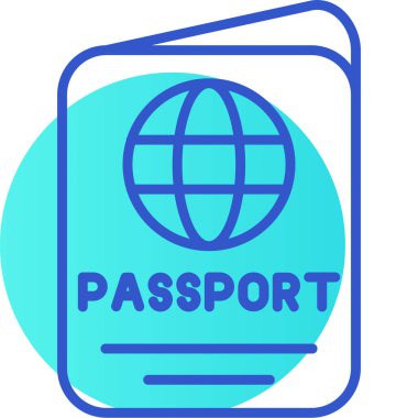 Pasaport web simgesi basit illüstrasyon