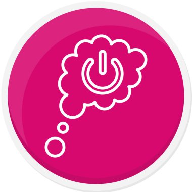 Beyin. Web simgesi basit illüstrasyon