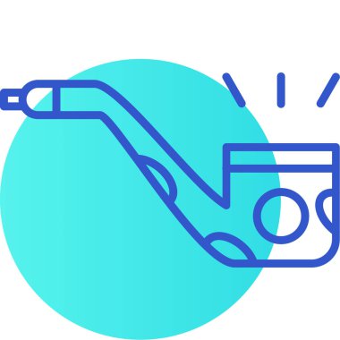 Bir benzin istasyonu simgesinin vektör illüstrasyonu