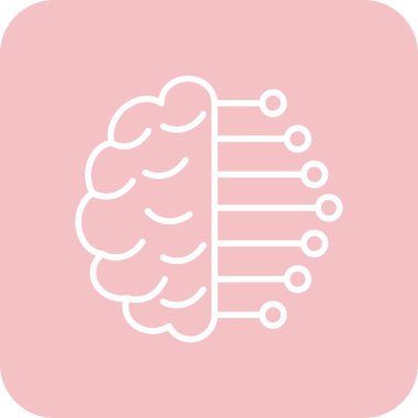 İnsan beyni ikon vektör illüstrasyonu