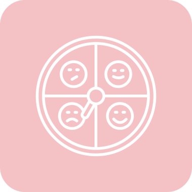 Ruletin modern bir simgesinin vektör çizimi