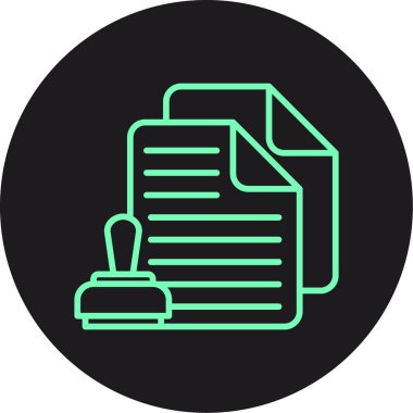 Belge ve dosyanın vektör illüstrasyon simgesi