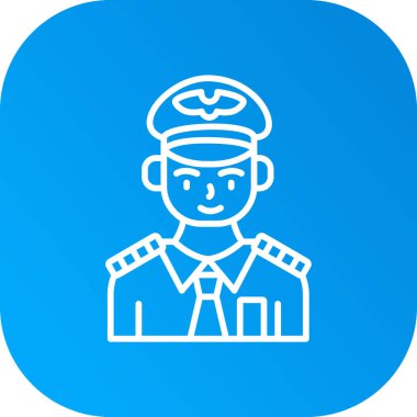 Polis simgesi soyut arkaplanda izole edildi