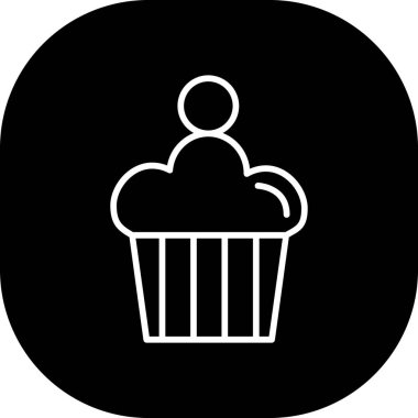 Vektör illüstrasyonu, cupcake simgesi