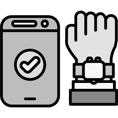 Akıllı izle kutsal kişilerin resmi, vektör çizim