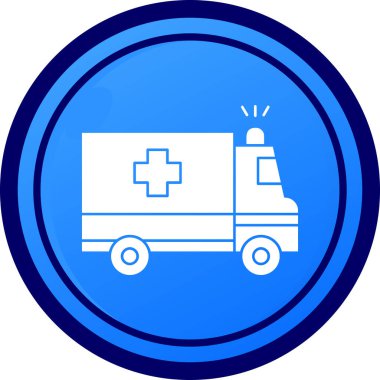ambulans simgesi vektör illüstrasyonu