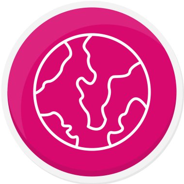 Dünya simgesinin vektör illüstrasyonu