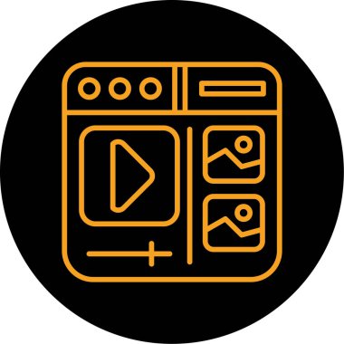 Mikrodalga. Web simgesi basit illüstrasyon