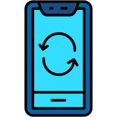 Cep telefonu. Web simgesi basit illüstrasyon