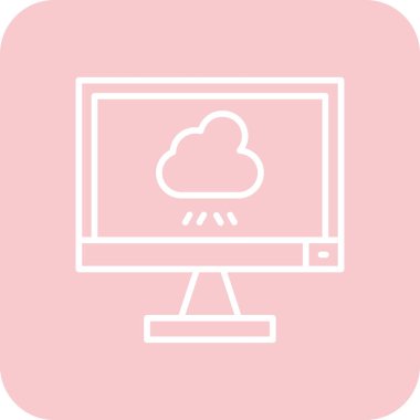 Bulut hesaplama. Basit ağ simgesi