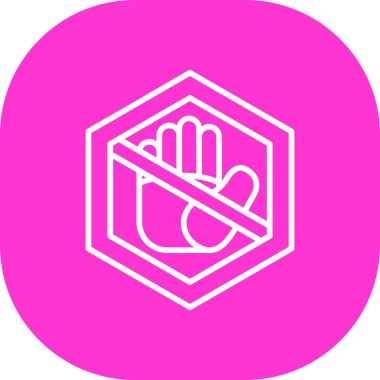 Bir dur işareti simgesinin vektör illüstrasyonu