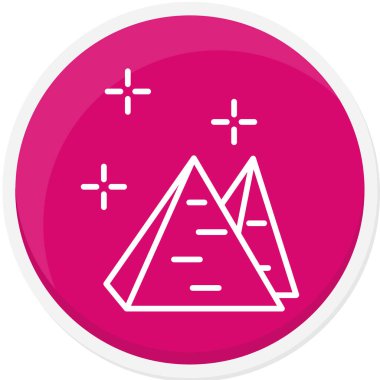 Bir piramidin bir simgesinin vektör çizimi