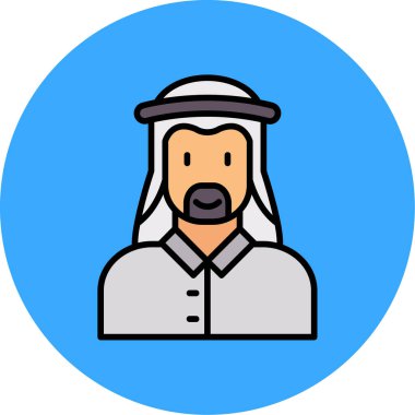 Dosyalanmış özet biçiminde Arap adam simgesi