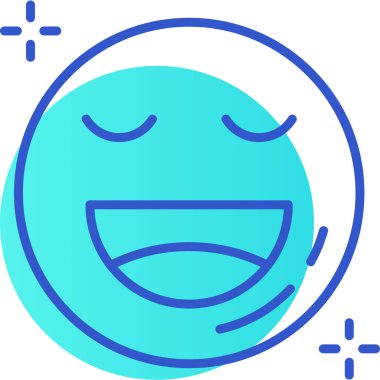 Gülümse. Web simgesi basit illüstrasyon