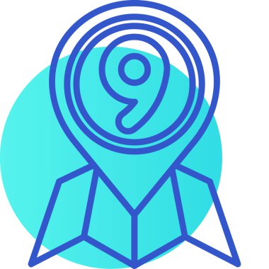 Madalya simgesi, vektör illüstrasyonu