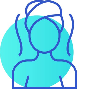 kadın simge vektör illüstrasyonu