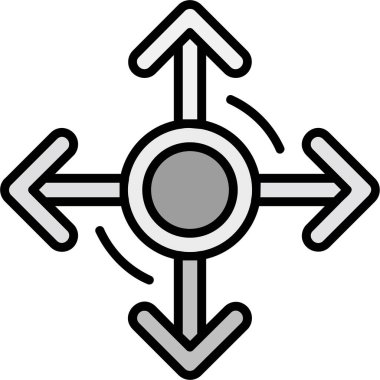 ok yönü simgesi ana hat biçiminde