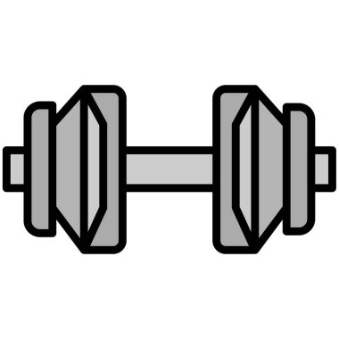 Fitness ikonu. Ağırlığın özet vektörü