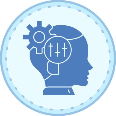 Beyin. Web simgesi basit illüstrasyon