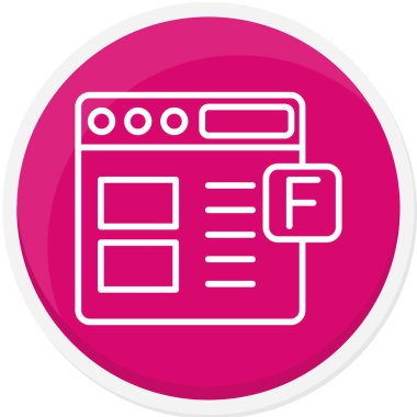 Tarayıcı. Web simgesi basit illüstrasyon