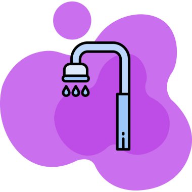 Su damlası ikonu. Web için su bırakma vektör simgesinin özet çizimi