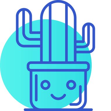 Kaktüs. Web simgesi basit illüstrasyon