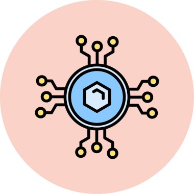 Modern b 'nin vektör illüstrasyonu virüs simgesinden yoksun