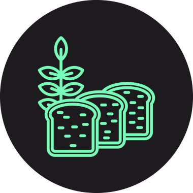 ekmek ikonu vektör illüstrasyonu