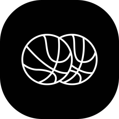 Bir basketbol ikonunun vektör illüstrasyonu