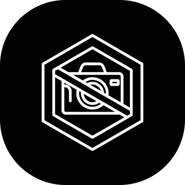 Bir kamera simgesinin vektör illüstrasyonu