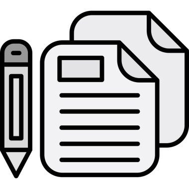 kağıt simgesi, basit vektör illüstrasyonu